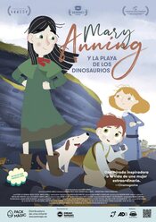 Cartel de Mary Anning y la playa de los dinosaurios